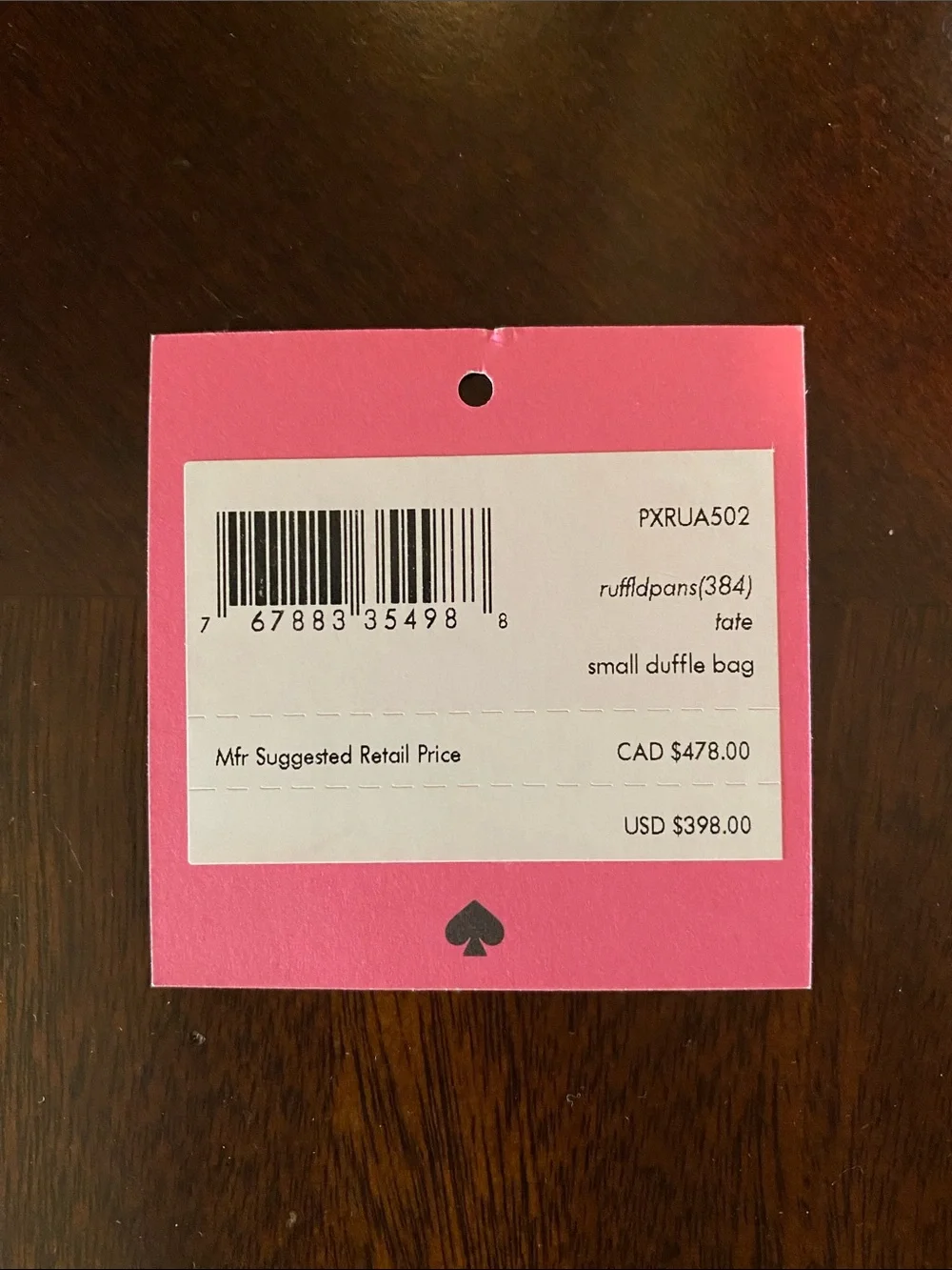 Kate Spade Tate Small Duffle Bag Pink Ruffled Pansy Crossbody Satchel